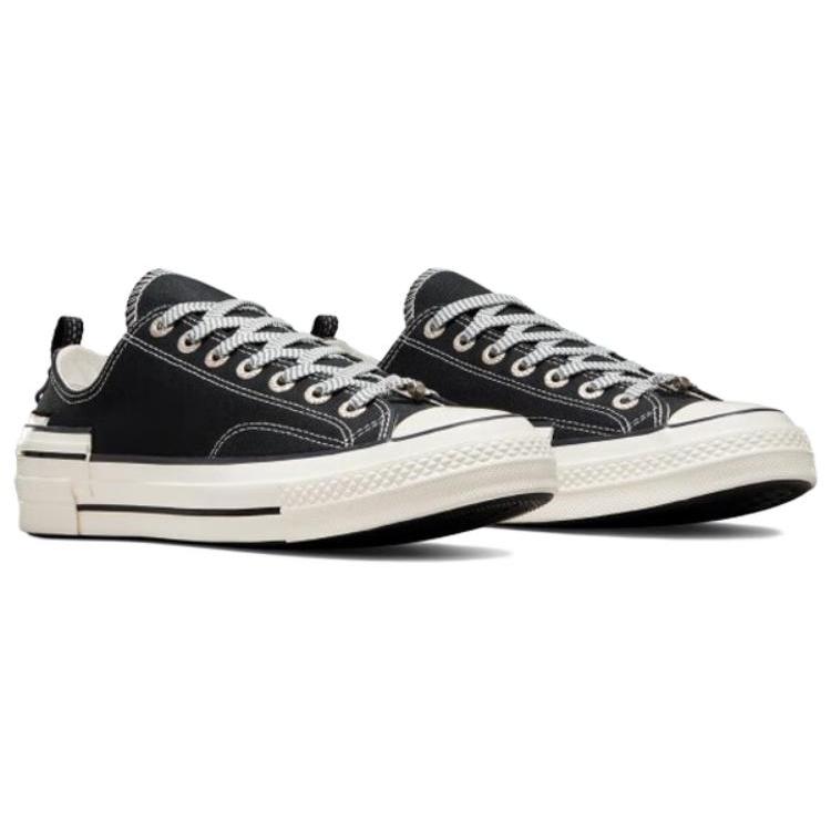 New Chuck 70 Converse Hacked Heel Low 'Black Reflective' A07984C