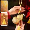 Chinese Style New Years Decoration Traditional Calabash New Year Hanging Ornaments Good Luck Copper Coin Little Horse Keychain