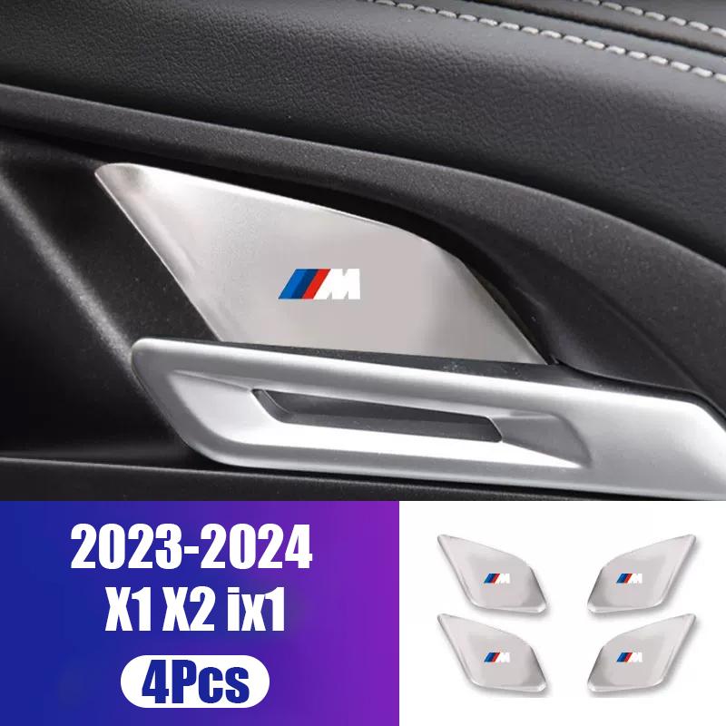 Car Inner Door Handle Bowl Metal Protective Sticker Anti-Scratch Trim Cover Accessories For BMW 3 5 series X1 X2 iX1 X5 X6 X7 M2 TF0
