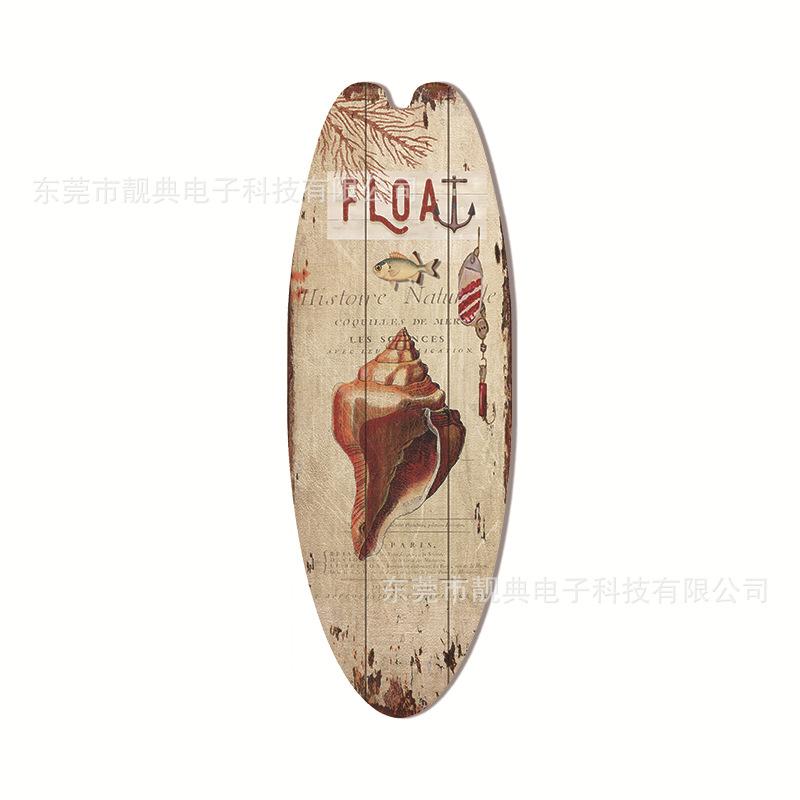 Summer Beach Ocean Themed Casual Decor Surfboard Wooden Bar Home Walls Vintage Decorated Wooden Boards