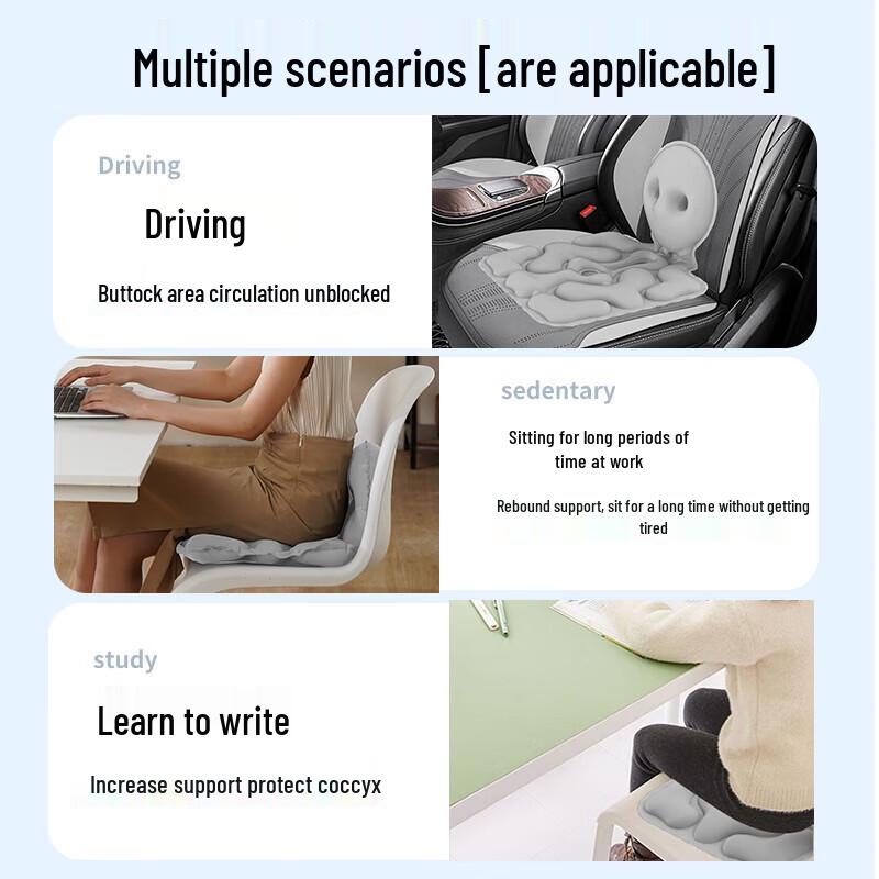 Ergonomic Inflatable Lumbar Support Cushion CN plug (adapter included)