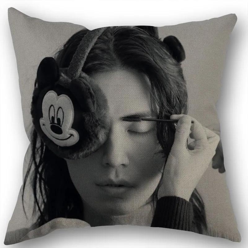 Nice Lee Dong Wook KPOP Pillowcase Cotton Linen Fabric Square Zipper Pillowcase New 45X45cm Wedding Decorative Pillow Cover 1210