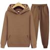 Unisex Fleece-Lined Thick Hooded Jacket - Solid Color, Trendy Autumn/Winter Style, Custom Logo Printing