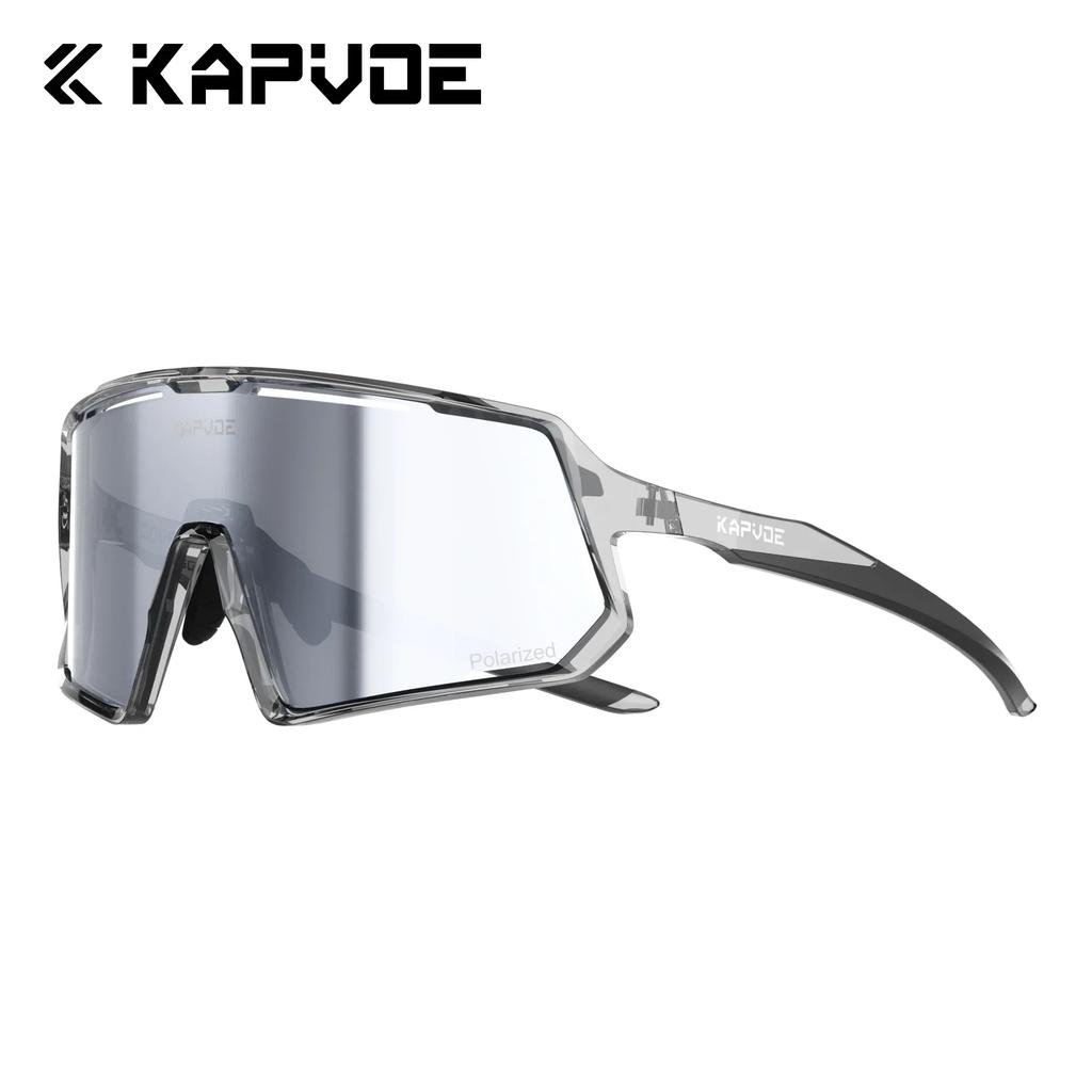 KAPVOE UV400 Bril Fotocromische Fietsbril Mannen Gepolariseerde Zonnebril Vrouwen MTB Sport Rijden Hardlopen Wandelen Rode Bril