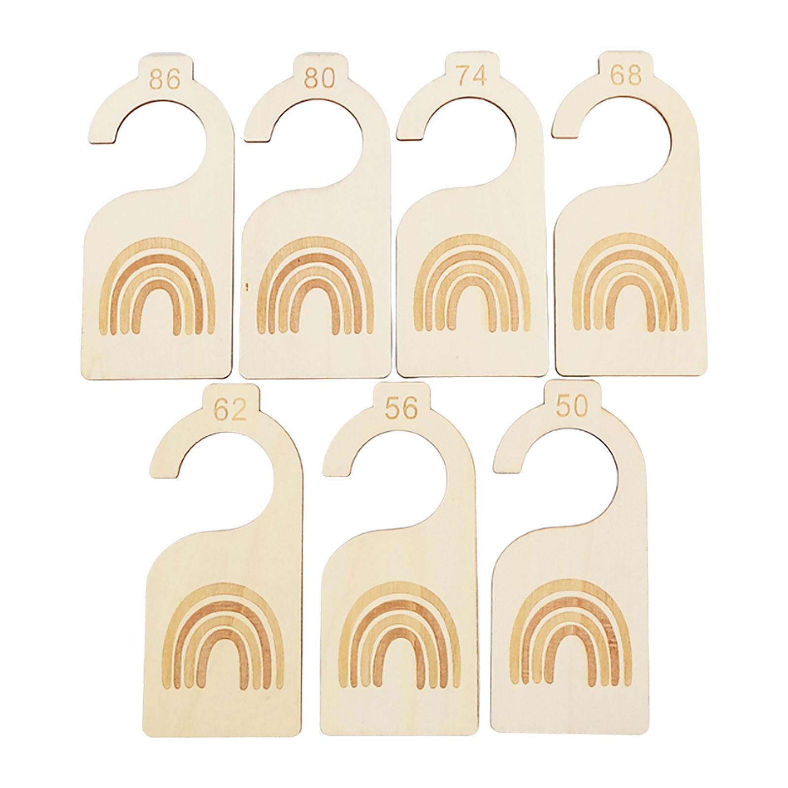 7x Nursery Hanger Organizers Nursery Closet Organizers Wood Newborn Wardrobe Divider for Closet Room Bedroom Birthday Nursery 1870₽