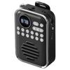 400mAh Battery Clip-On Radio Bluetooth Speaker Rechargeable Battery Portable FM Radio  Home Decor