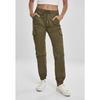 Pantalon Femme - Urban Classics - High Waist - Cargo - Vert Olive - Taille Haute
