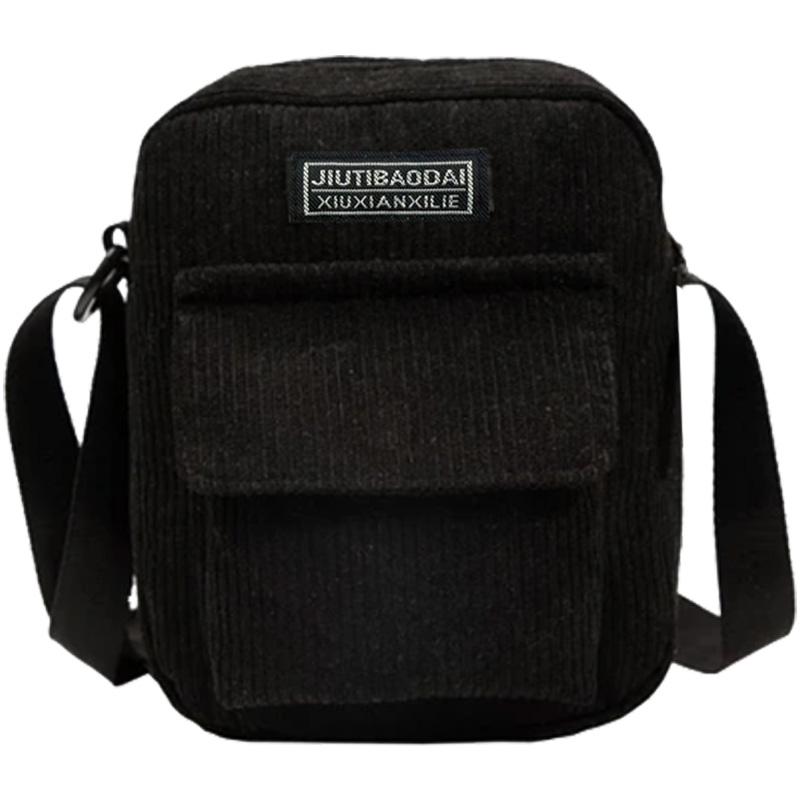 Cozy Corduroy Crossbody Bag Multi-Color Adjustable Strap Lightweight for Daily Outings Casual Functial Stylish Mini Bag