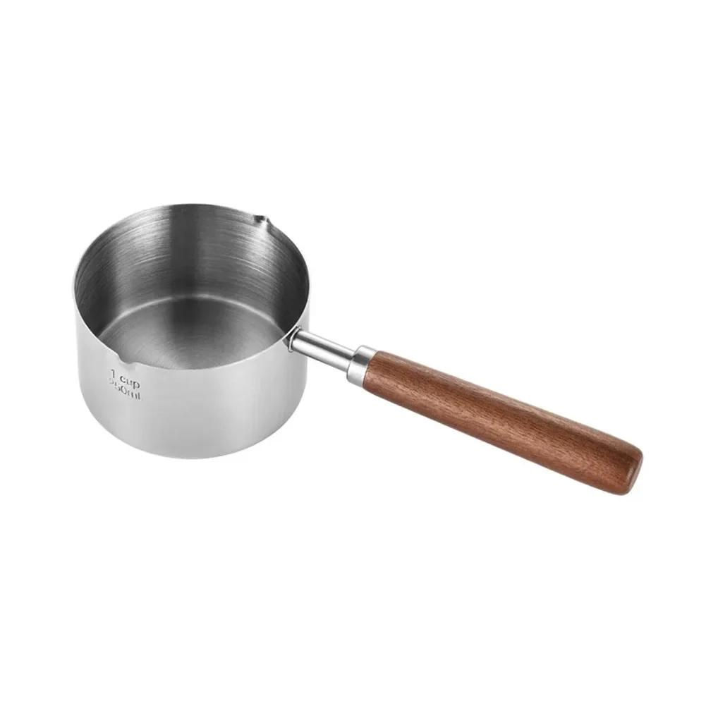 304 Stainless Steel Mini Frying Pan Household Hot Oil Pan Boiled Eggs Hot Chocolate Hot Milk Pot Household Multi-Purpose Pot