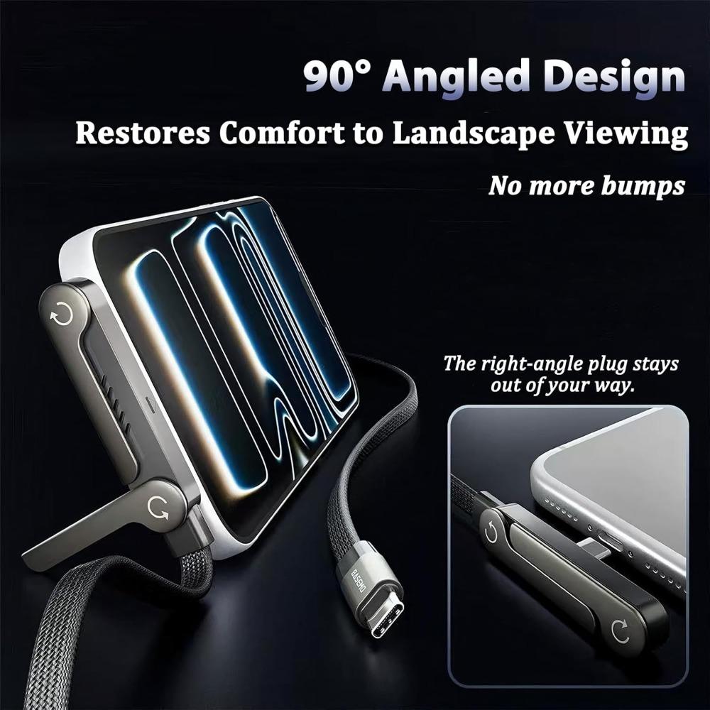240w Fast Charging Foldable Bracket Data Cable 1.5m Data Wire with Phone Tablet Stand for Apple IPhone 17 IPad Xiaomi Samsung