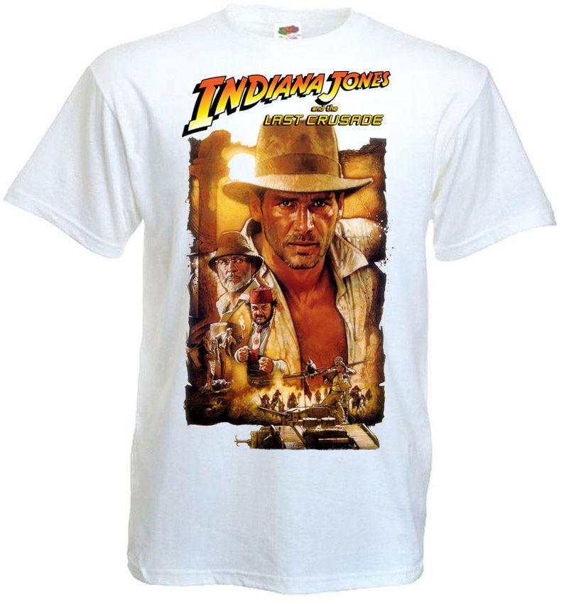 INDIANA JONES AND THE LAST CRUSADE v.1 Movie poster T shirt white XL