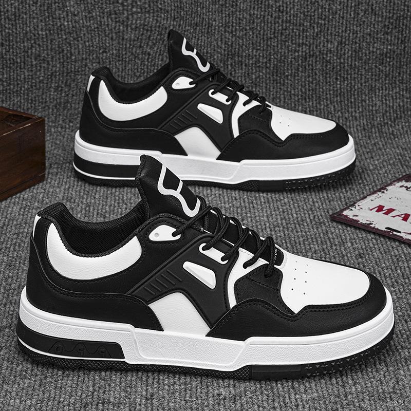 Autumn Men's Shoes New Breathable White Shoes for Men's Trendy Versatile Thick Sole Low Top Sports Shoes Casual Board Shoes