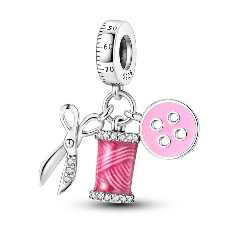 Colorful Zirconium Charm Bead Charms Bead Copper Dragon Butterfly Dangle Accessories Bracelets Necklaces Do It Yourself Jewellery Marking