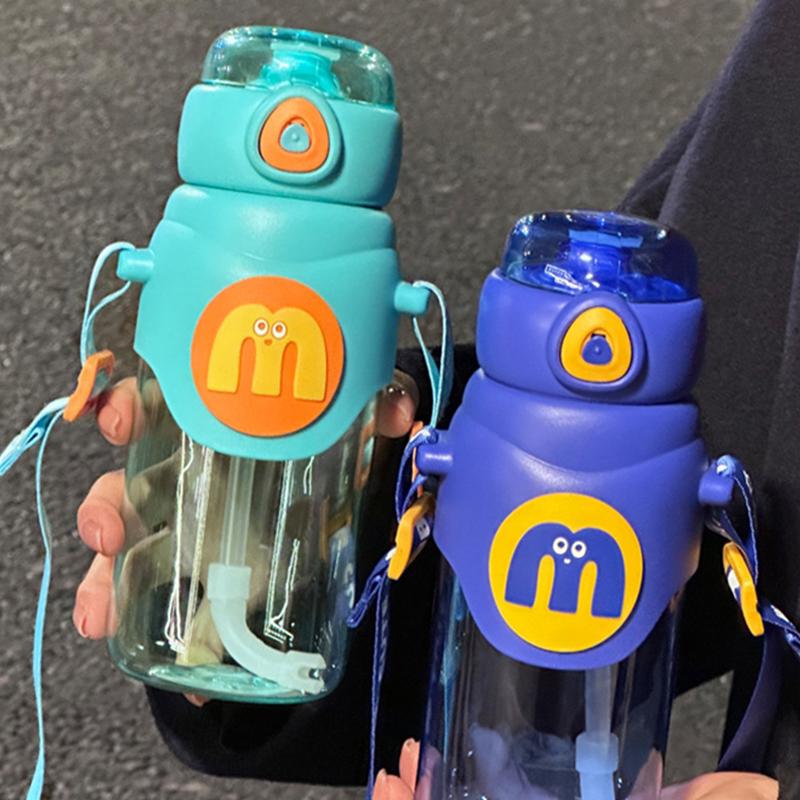 

Питьевая бутылка Kawaii, милая и забавная весенняя крышка, соломенная чашка, пластиковый стакан, студенческая женская чашка для воды, спортивные бутылки для воды