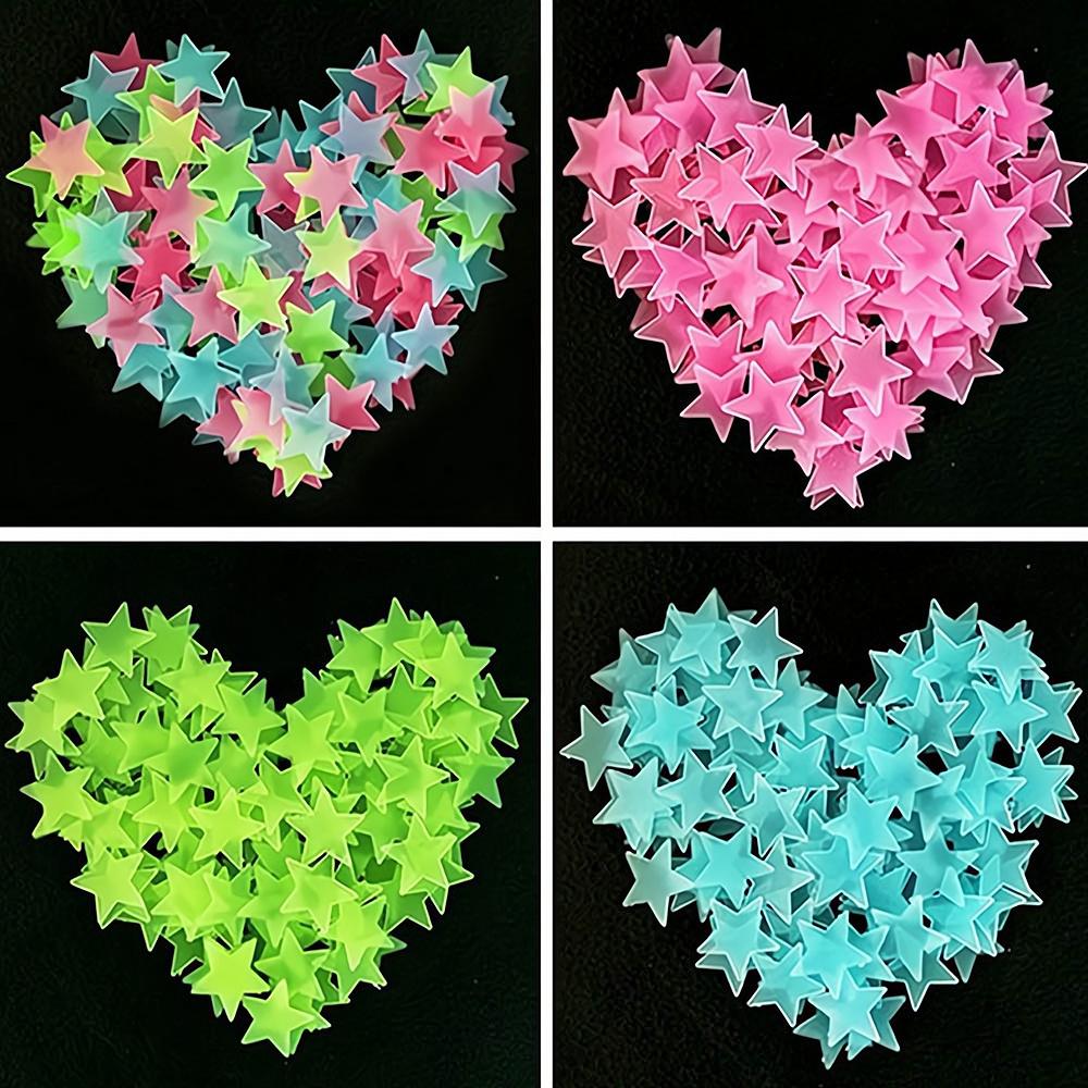 50/100X 3cm Star Glow In Dark Luminous Fluorescent Wall Sticker For Kids Baby Room Bedroom Ceiling Home Holiday Party Decoration