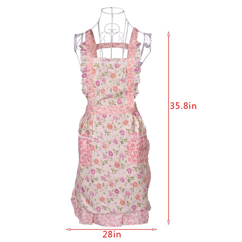 Lady Kitchen Apron Dress Restaurant Home Kitchen For Pocket Cooking Funny Apron