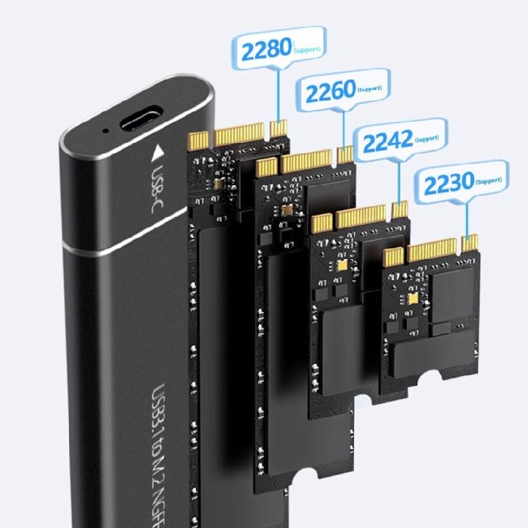 M.2 Portable Enclosure Externally Adapter Case Hard Drive Disk Box Enclosure 5Gbps USB 3.2 Type C for 2230 2242