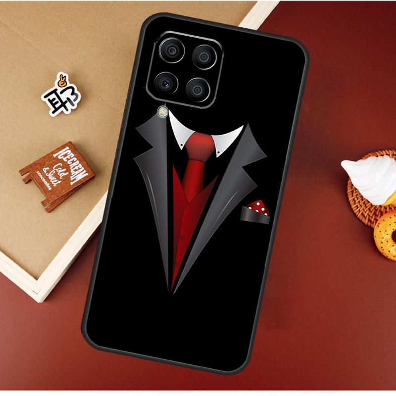 Suit and Tie Case For Samsung Galaxy M51 M31 M21 M11 M16 M36 M56 M53 M12 M32 M52 M15 M35 M55 M14 M34 M54