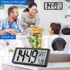 Office Decor 12/24Hr Desktop Day Electronic Clock Extra Large Screen Display Digital Clock Bedroom Multi-Functional Alarm Clock