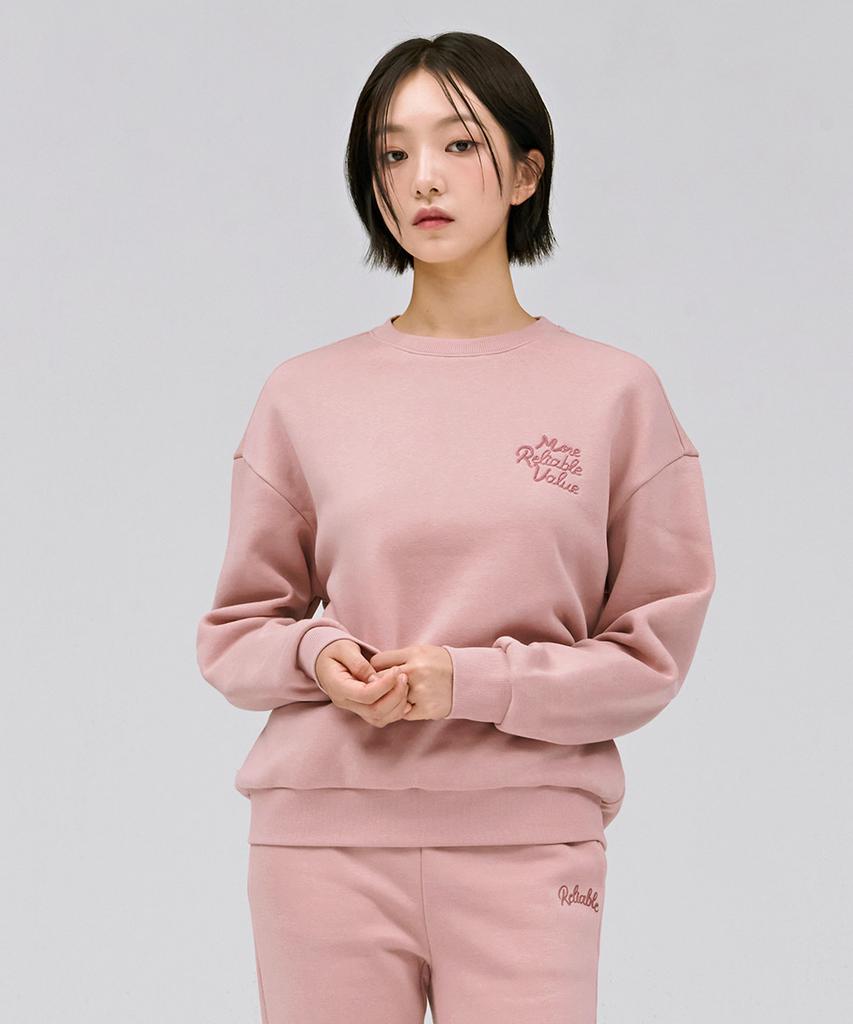 CHASECULT Women'S Embroidered Point Fleece Sweatshirt - Pink