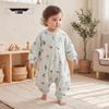 He'er Te 120g Silk Quilted Baby Sleeping Bag with Detachable Sleeves and Legs - Class A Anti-Kick Blanket Pajamas for Autumn/Winter.