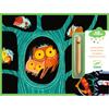DJECO Animal Scratch Art Cards Scratch and Color Animal Scratch Educational Toy for and Toddlers Perfect for Sports and Autumn Evenings - Art,