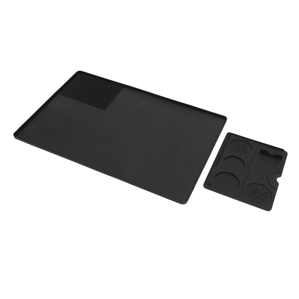 2pcs set Heat Resistance Coffee Bar Mat Waterproof Coffee Maker Mat Under Coffee Maker
