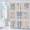 Floral Pattern Shower Curtain - Polyester Woven, Machine Washable, Includes Hooks, All-Season Arts Theme, Bathroom Decor