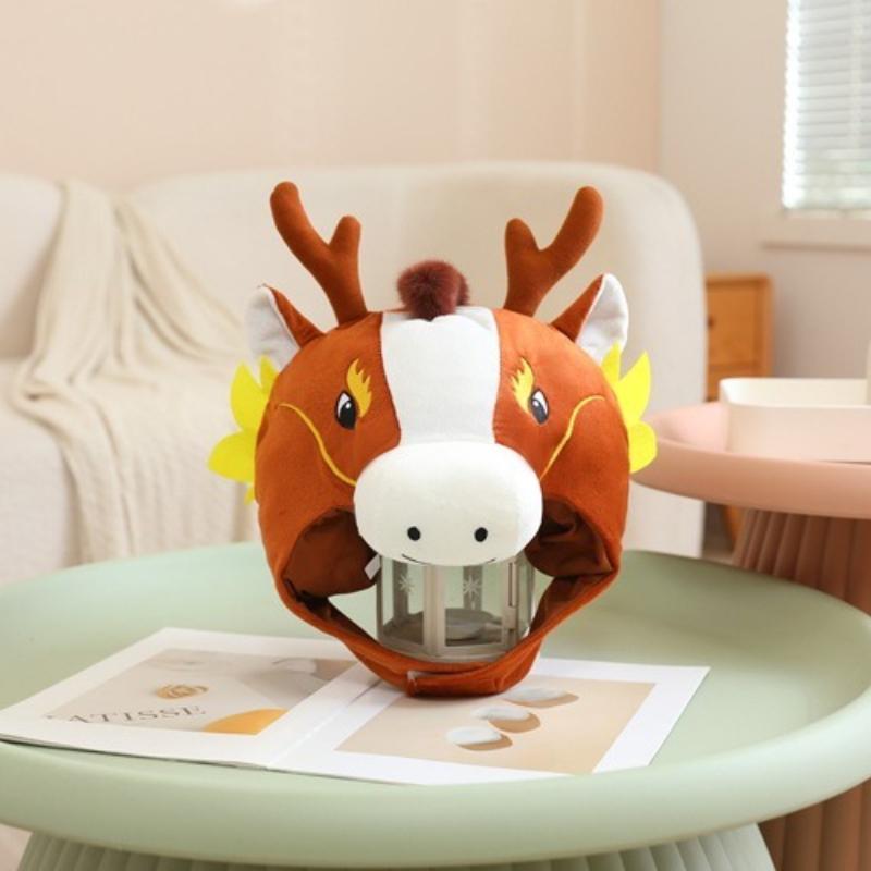 Year of The Horse Mascot Ryoma Hood Hat Photo Props Cartoon Hood Performance Props