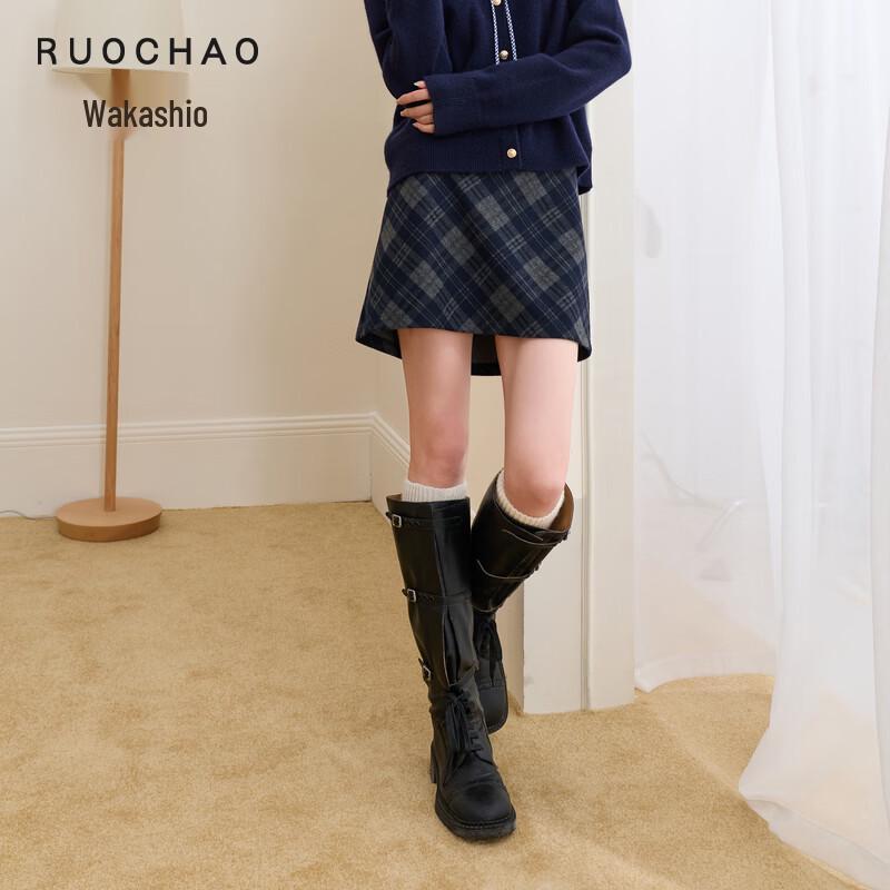 Sancai Women s Retro Plaid A-line Mini Skirt XL