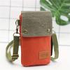 Canvas Canvas Leichte Umhängetasche Schulter Einfarbige Crossbody Canvas Tasche Handy