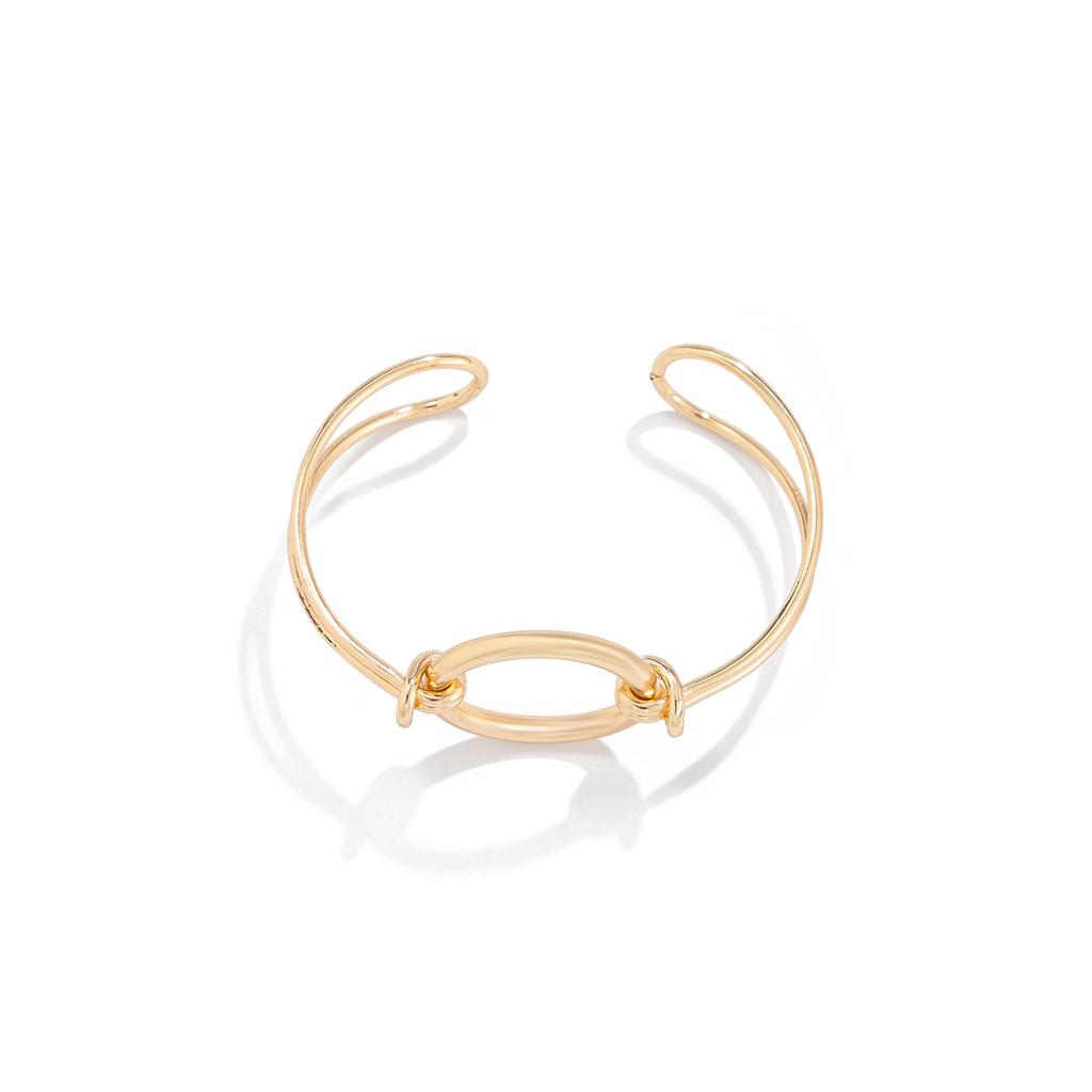DIEZI Multilayer Punk Hollow Knot Cuff Bangles Bracelets Vintage Silver Color Geometric Metal Stacked Bangles For Women Men