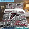 Custom Name 3PCS Atlanta Logo Bedding Set,Including  Duvet Cover And 2pcs Pillowcases Perfect for Bedroom,Dormitory,Fan Christmas gift