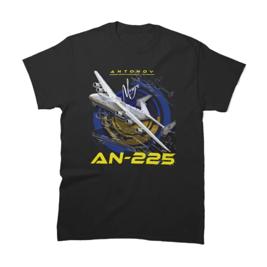 

Antonov An225 Mriya Strategic Airlift Cargo Aircraft TShirt 100 Cotton ONeck Short Sleeve Casual Mens Tshirt Size S3XL S