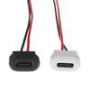 1pcs 2Pin USB-C Type Waterproof USB Contor Direct Compression Female Base Socket Charging Interface With Welding Wire