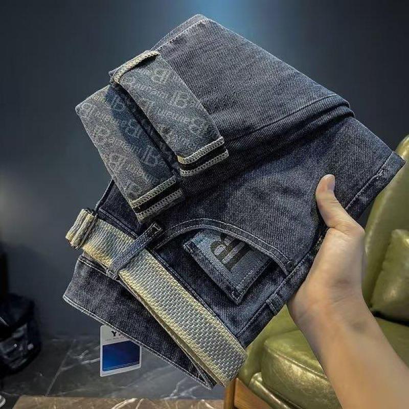 Pánské džíny Slim Fit Light Luxury na léto 2023 - Trendy, elastické a ležérní dlouhé kalhoty