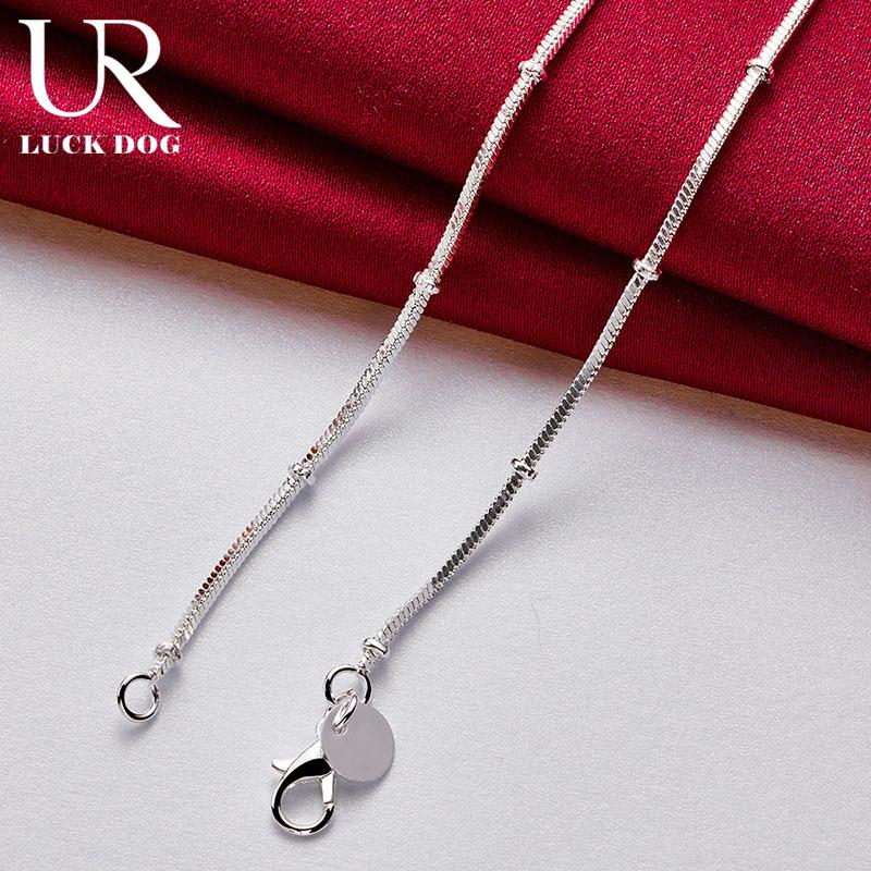 925 Sterling Silber Schlangenkette Perlenkette Modischer Hochzeitsschmuck