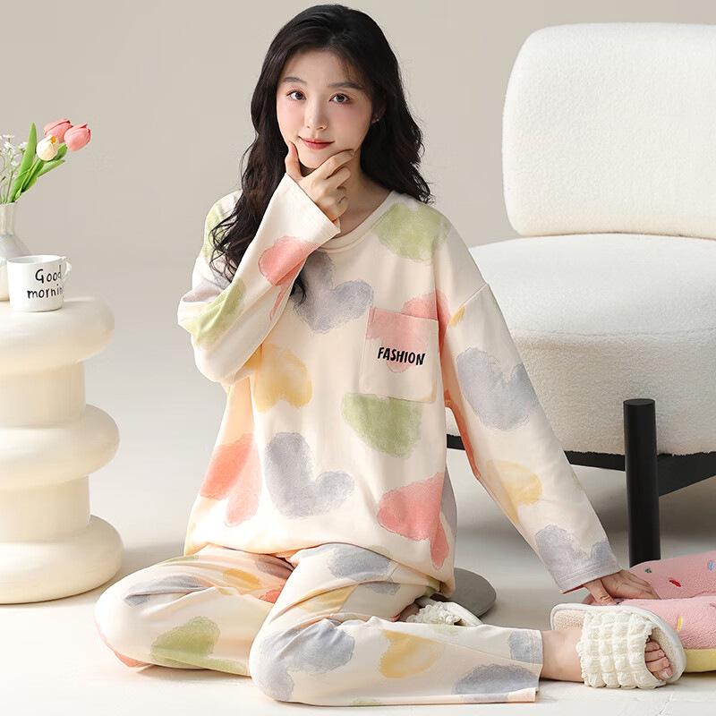 Women's Autumn/Winter Pajama Set: Cute, Girlish Long-Sleeve, Loose, Casual Homewear