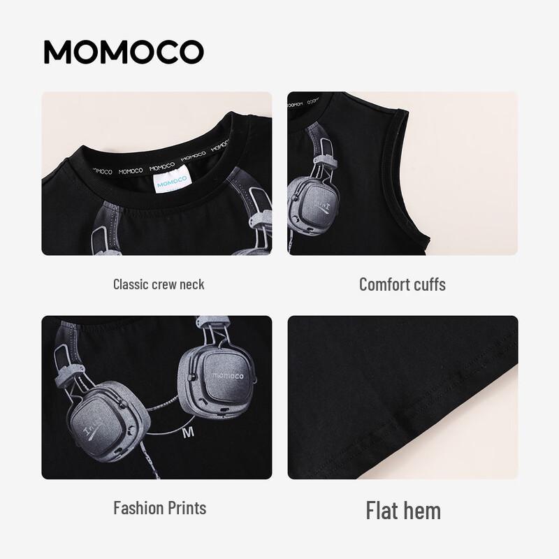 MOMOCO Boys' Trendy Casual Breathable Cotton Blend Vest