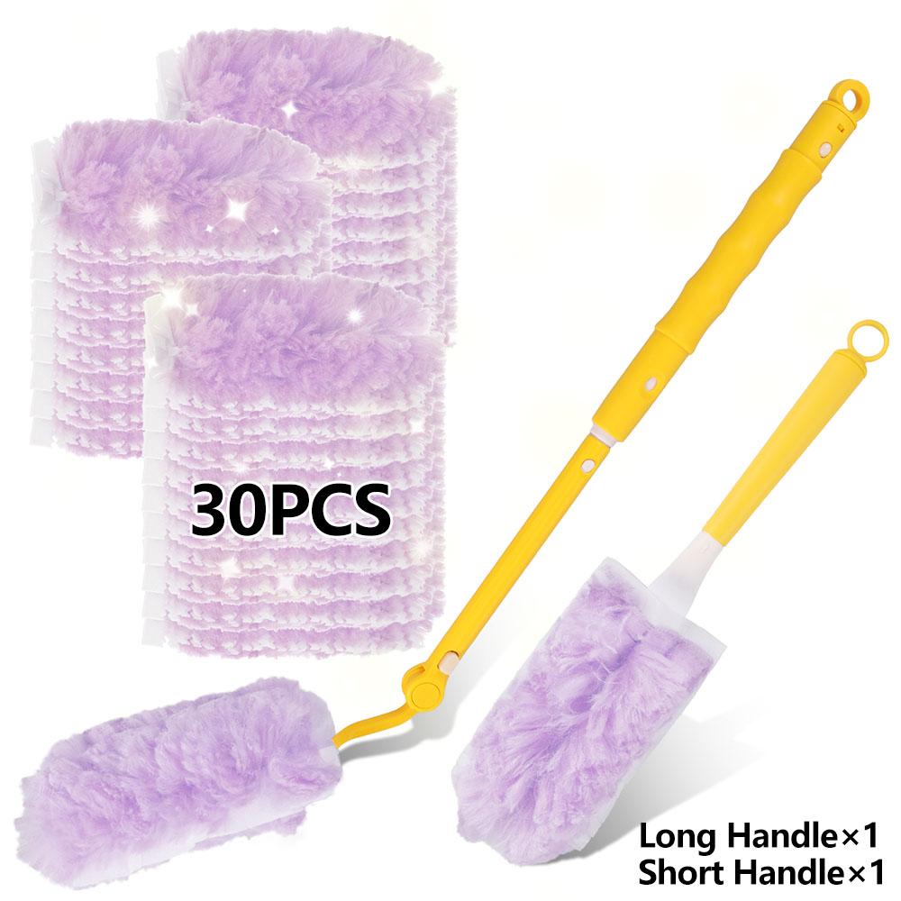Duster for Swiffer Double Sided 360° Electrostatic Precipitator with Replaceable Dust Collector Head Disposable Feather Duster