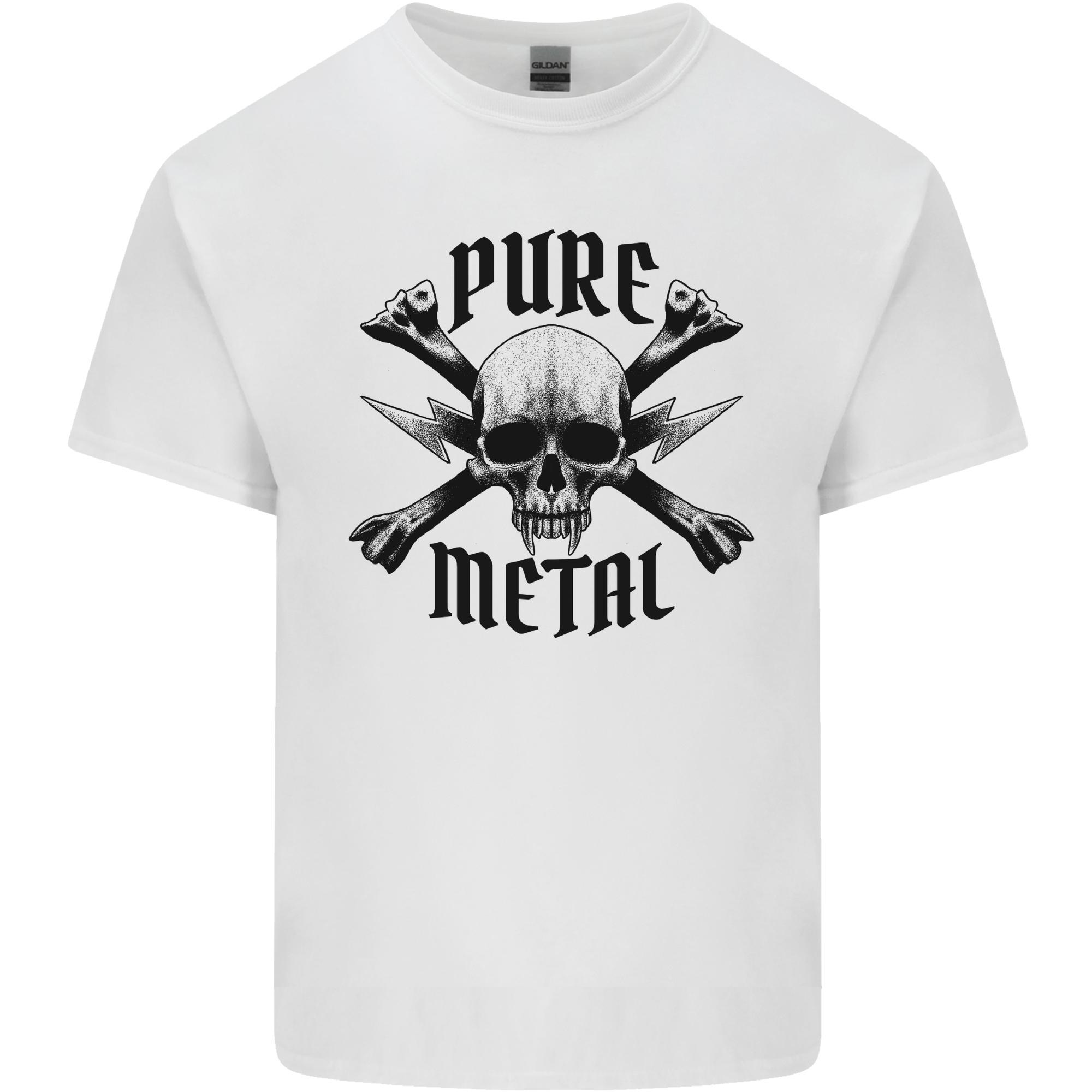 Pure Metal Skull Music Guitar Heavy Metal Unisexs Light Cotton TShirt S