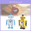 Roboter Wecker Cartoon Uhr Metallgehäuse Analoge Zeiger Kinderzimmer Wohnbereich