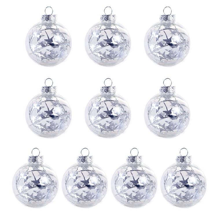 10 Pcs Multi-color Christmas Balls Pendant Xmas Tree Decoration for Home Office