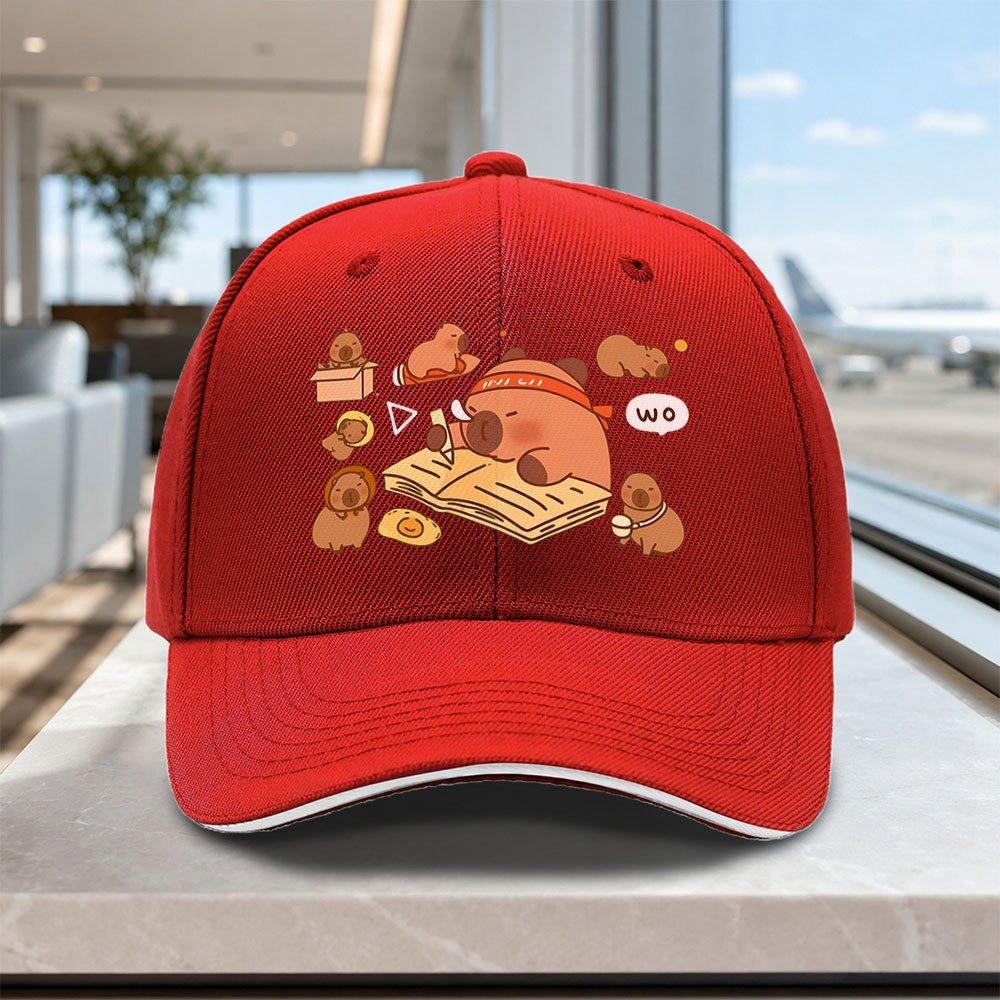 Capybara Print Adjustable Baseball Cap Lightweight Unisex Hat For Outdoor Weddings Parties Gifts