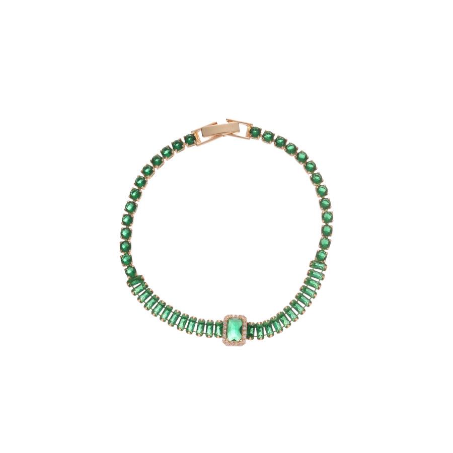 Elegante Bracciale con Chiusura Geometrica in Zirconia per Donna - Ultra Brillante, Alla Moda, Gioiello di Alta Gamma