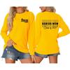 Ladies Fashion Casual Long Sleeve Halloween 3d Simulation Embroidery Printed Crew-Neck Hoodie Top