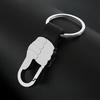 Commercial Affairs Custom Logo Name Keychain Buckle Men Car Moto Genuine Leather Key Ring Chains Men Waist Personalized Gift