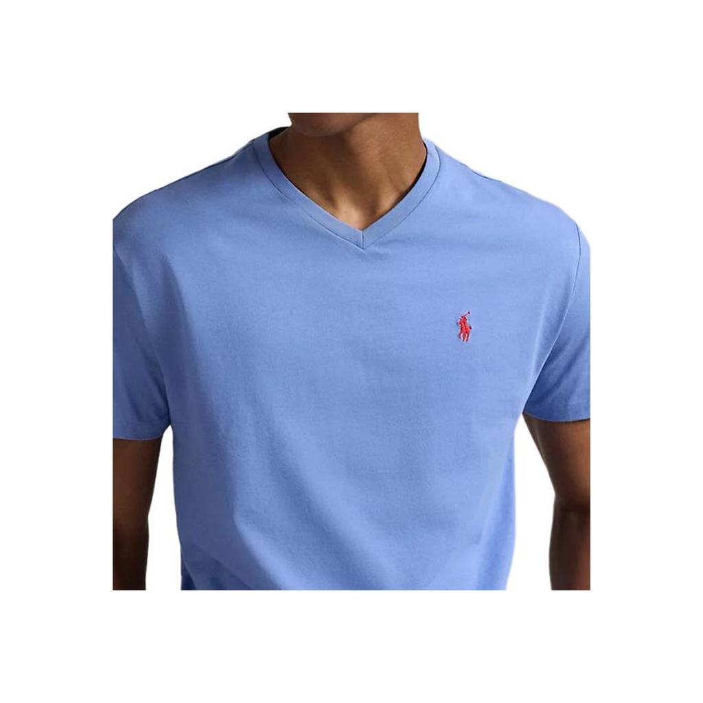 Polo Ralph Lauren Solid Color Short Sleeve Polo Shirt With Embroidered Pony Men Tops Blue 710671452-292