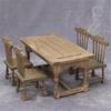 Miniature Dollhouse Dining Table and Chairs for 1/12 Scale Dollhouse Display Scene Decoration Kids Role Play Accessory