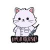 Cartoon Cat Doctor Alloy Brooch Personality Cute Animal Doctor Metal Badge Badge Nurse Accessories